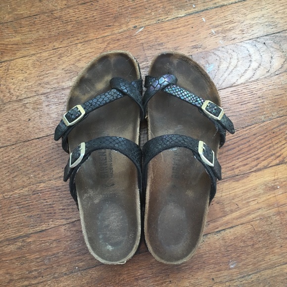 black snakeskin birkenstocks